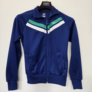Nike Navy Jacket with Teal and White Accents